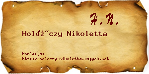 Holéczy Nikoletta névjegykártya