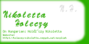 nikoletta holeczy business card